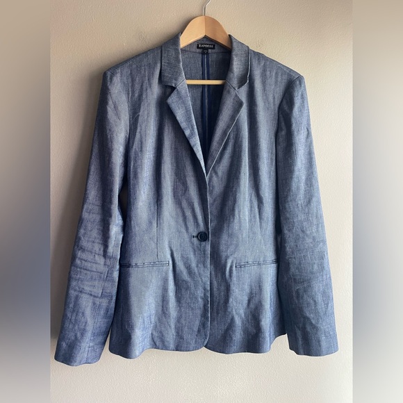 Express Jackets & Blazers - Express Women Blue Jacket Size 14